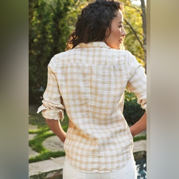 Frank and Eileen Barry Linen button-down top M - Picture 2 of 6